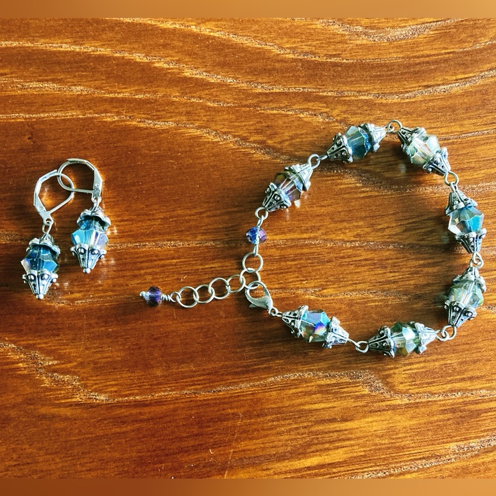 AB Mystic Bracelet and Earrings Set